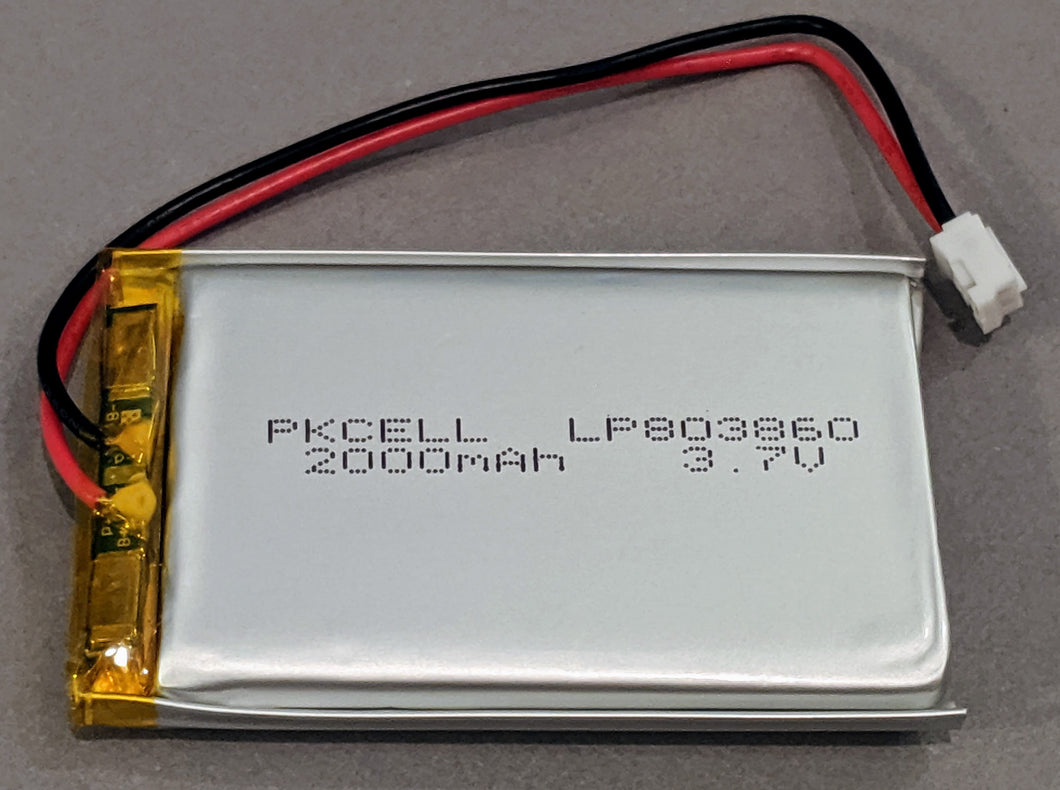 2000mAh 3.7V Lithium Polymer Battery